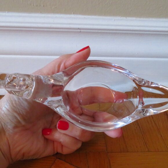 Vintage crystal glass rooster ashtray cigar ashtray brush rest / Cofrac/ art ver - Picture 4 of 7